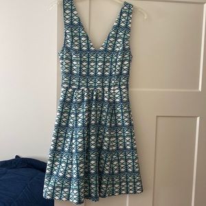 Anthropologie Maeve Geometirc Cut out dress size 4